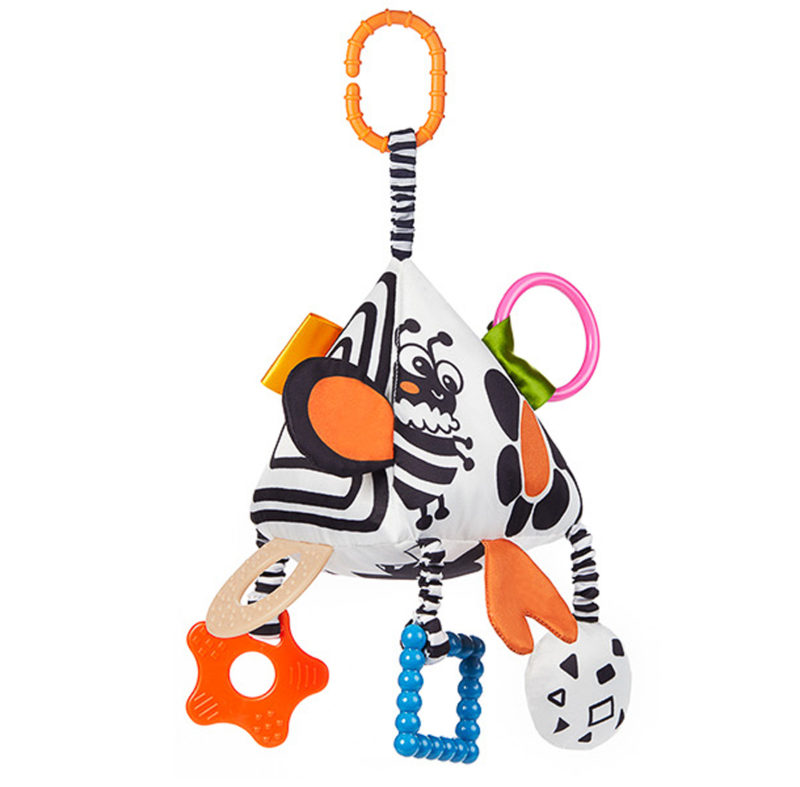 Black & White Pyramid Hanging Rattle