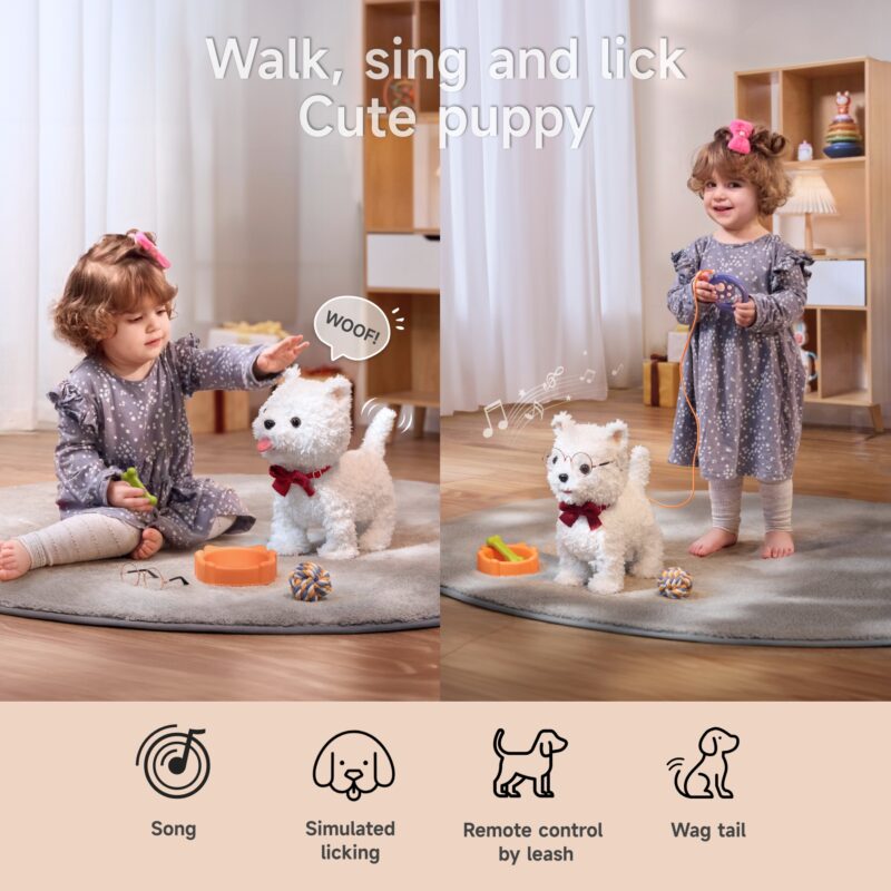 Singing Walking White Puppy Set - Image 3