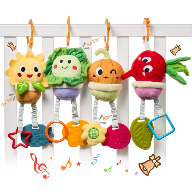 Potted Plant Baby Hanging Rattle Set