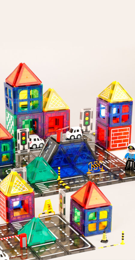 City Traffic Magnetic Tiles 70pcs