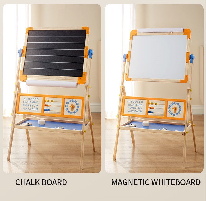Multifunctional Wooden Double-sided Magnetic Drawing Board