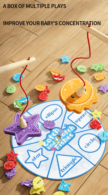 Catch & Match Fishes - Fishing Game Set
