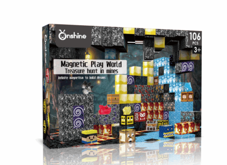 Magnetic Building Blocks Minecraft (106 pcs) - Treasure Hunt