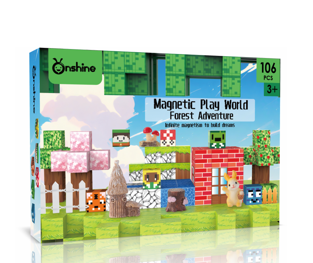 Magnetic Building Blocks Minecraft (106 pcs) - Forest Adventure