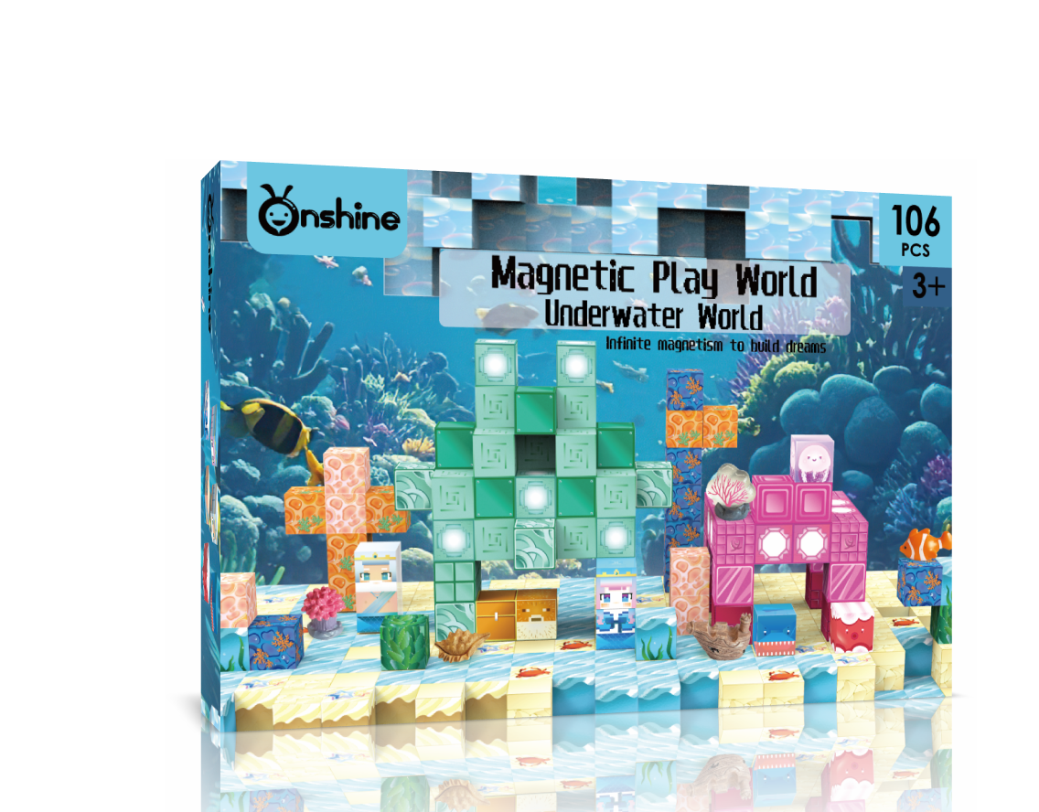 Magnetic Building Blocks Minecraft(106 pcs) - Underwater World