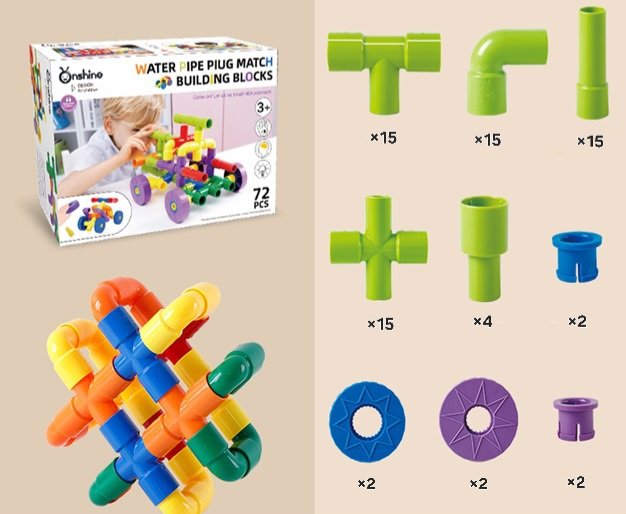 Water Pipe Plug Match Building Blocks