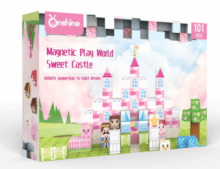 Magnetic Play World - Sweet Castle - Minecraft Building Blocks (101 pcs)