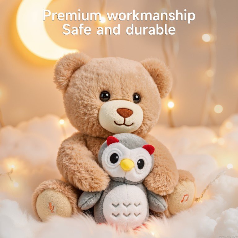 Teddy Bear with Owl - Interactive Singing Plush Toy - Image 7