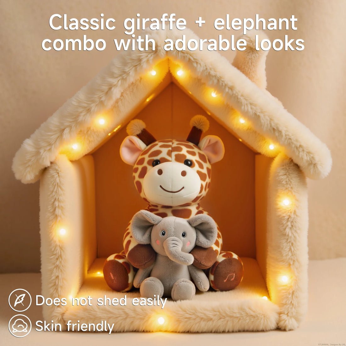 Cute Giraffe with Elephant - Interactive Singing Plush - Image 7