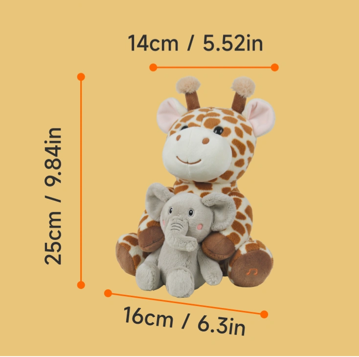 Cute Giraffe with Elephant - Interactive Singing Plush - Image 8